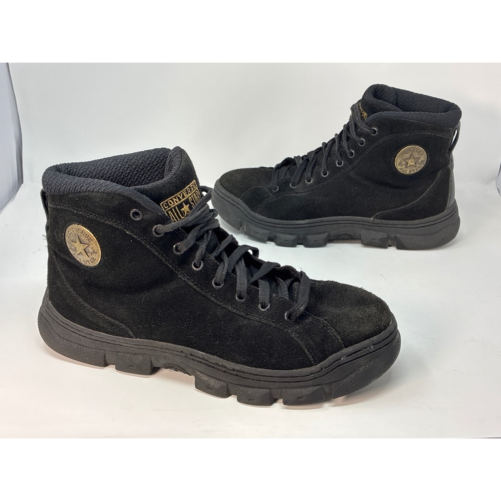 Converse All Star Outsider Boots Mens 13 Black Suede Lug High Top Chuck Taylor